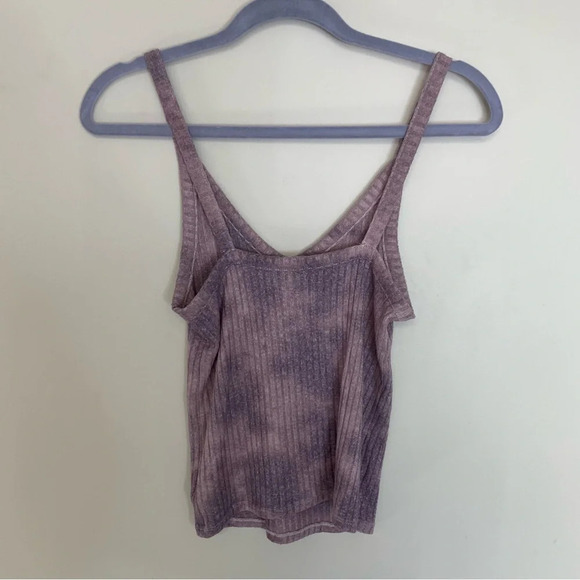 American Eagle Purple Tie Dye Ribbed Cropped Tank Soft & Sexy  S - Picture 2 of 5